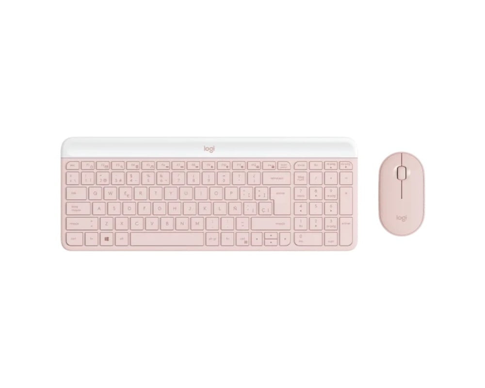 Logitech - Keyboard and mouse set - Spanish - Wireless - Rose