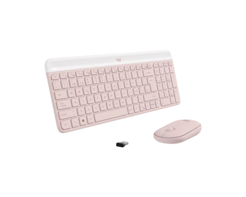 Logitech - Keyboard and mouse set - Spanish - Wireless - Rose