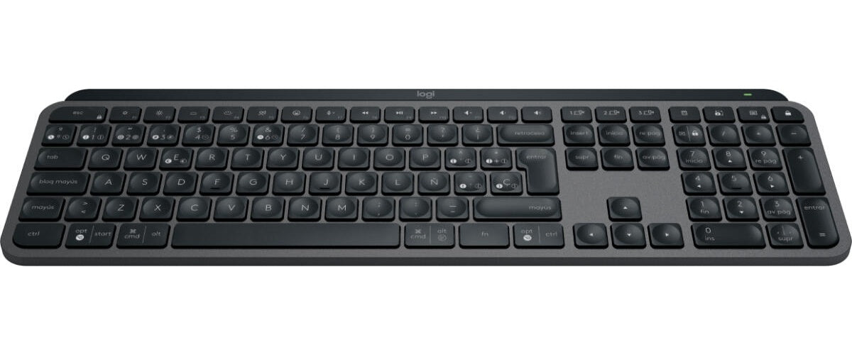 Logitech MX Keys S - Teclado - retroiluminación - inalámbrico - Bluetooth LE - QWERTY - español - interruptor: tecla de tijera - grafito