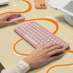 Logitech - Keyboard - Wireless - Rose - Con Bluetooth