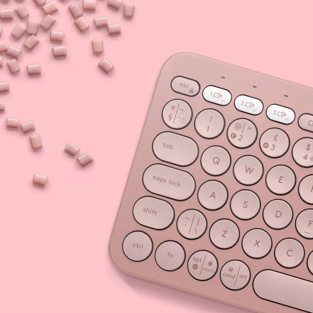 Logitech - Keyboard - Wireless - Rose - Con Bluetooth