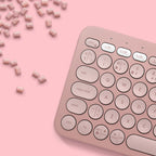 Logitech - Keyboard - Wireless - Rose - Con Bluetooth