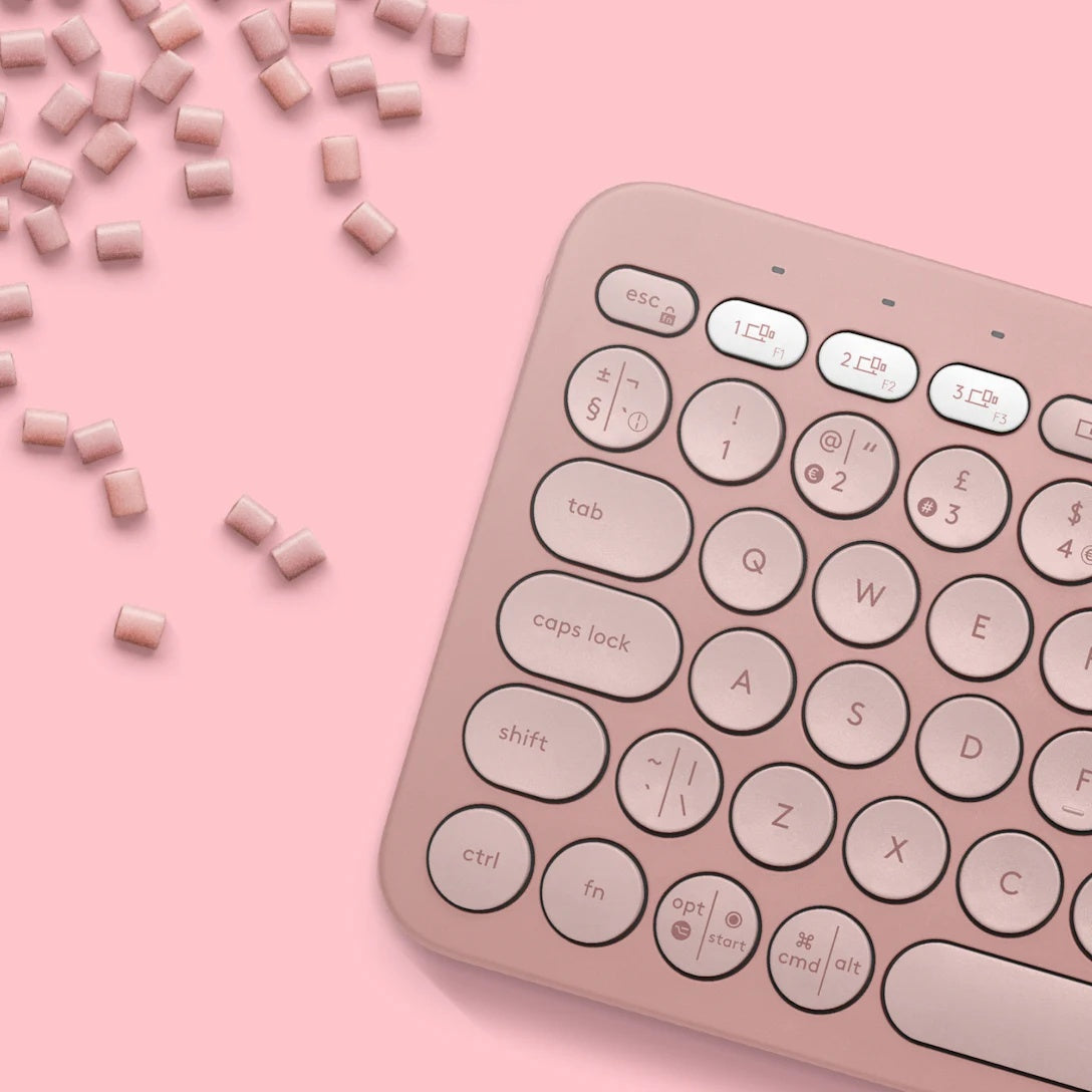 Logitech - Keyboard - Wireless - Rose - Con Bluetooth