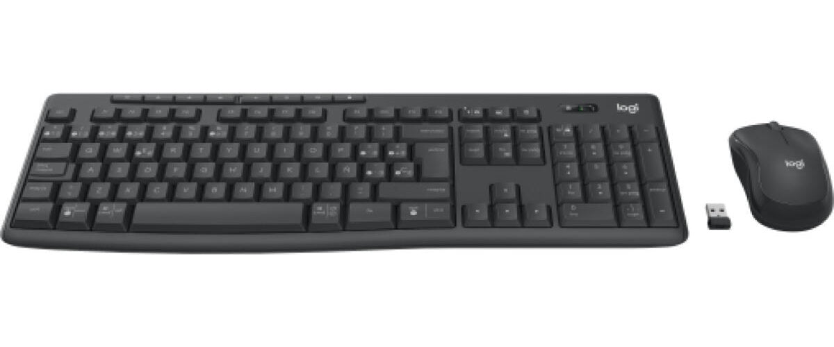 Logitech - Keyboard and mouse set - Wireless - Graphite - MK370 Combo for Business Span