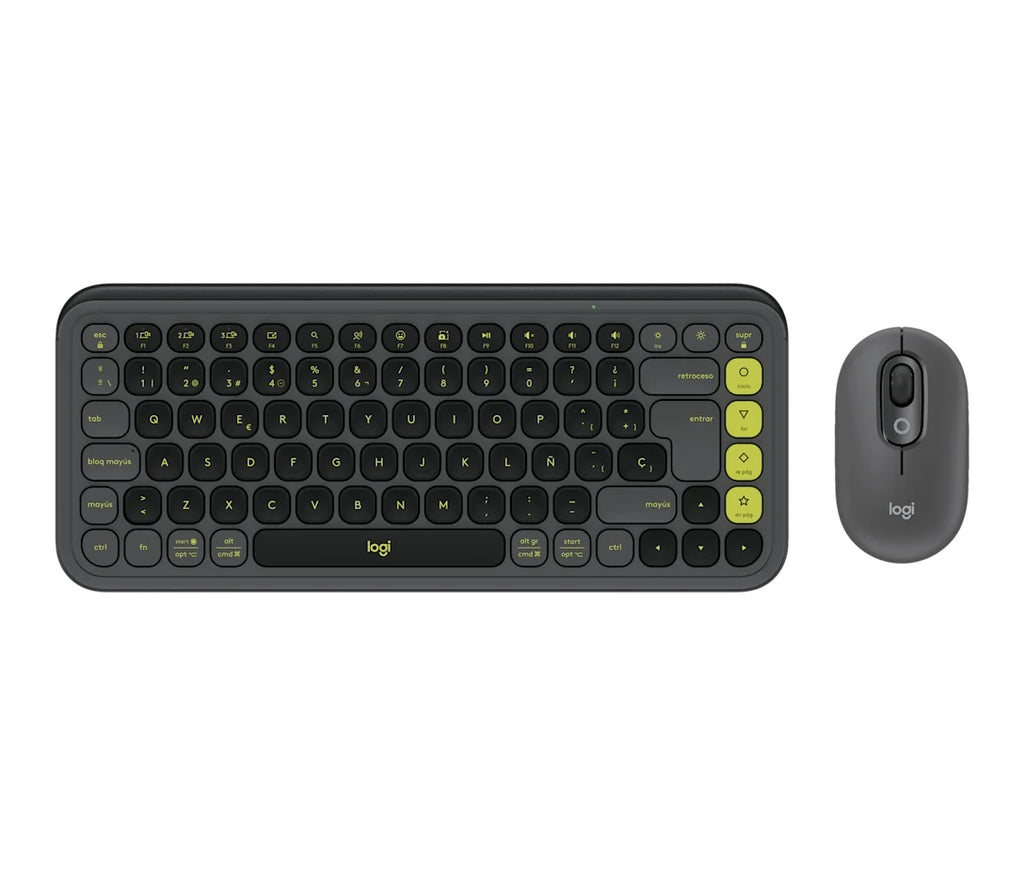 Logitech - Pop Icon Combo - Keyboard and mouse set - Spanish - Graphite