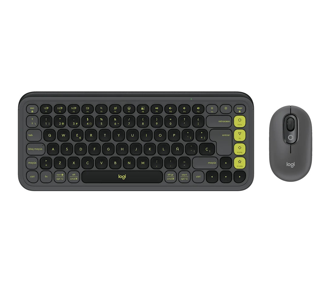 Logitech - Pop Icon Combo - Keyboard and mouse set - Spanish - Graphite