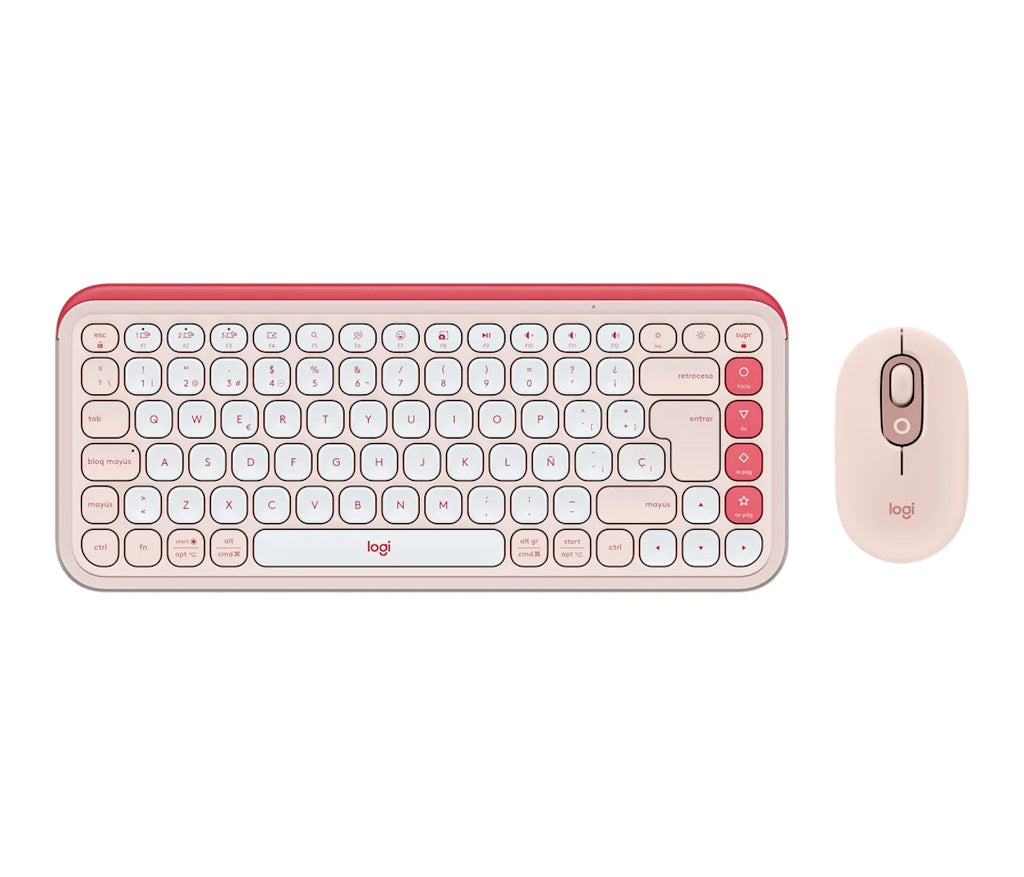 Logitech Pop Icon Combo - Keyboard and mouse set - Spanish (Latin American) - Rose
