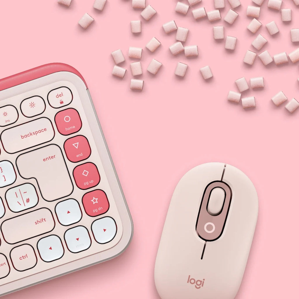 Logitech Pop Icon Combo - Keyboard and mouse set - Spanish (Latin American) - Rose