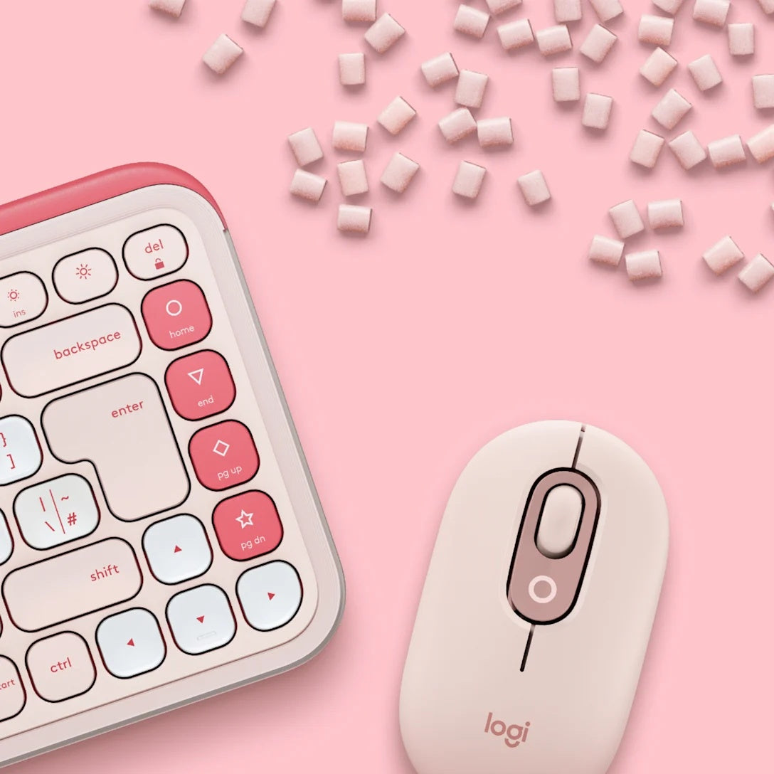 Logitech Pop Icon Combo - Keyboard and mouse set - Spanish (Latin American) - Rose