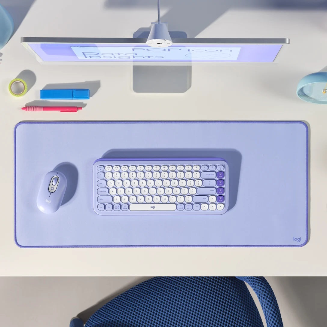 Logitech Pop Icon Combo - Keyboard and mouse set - Spanish (Latin American) - Lilac