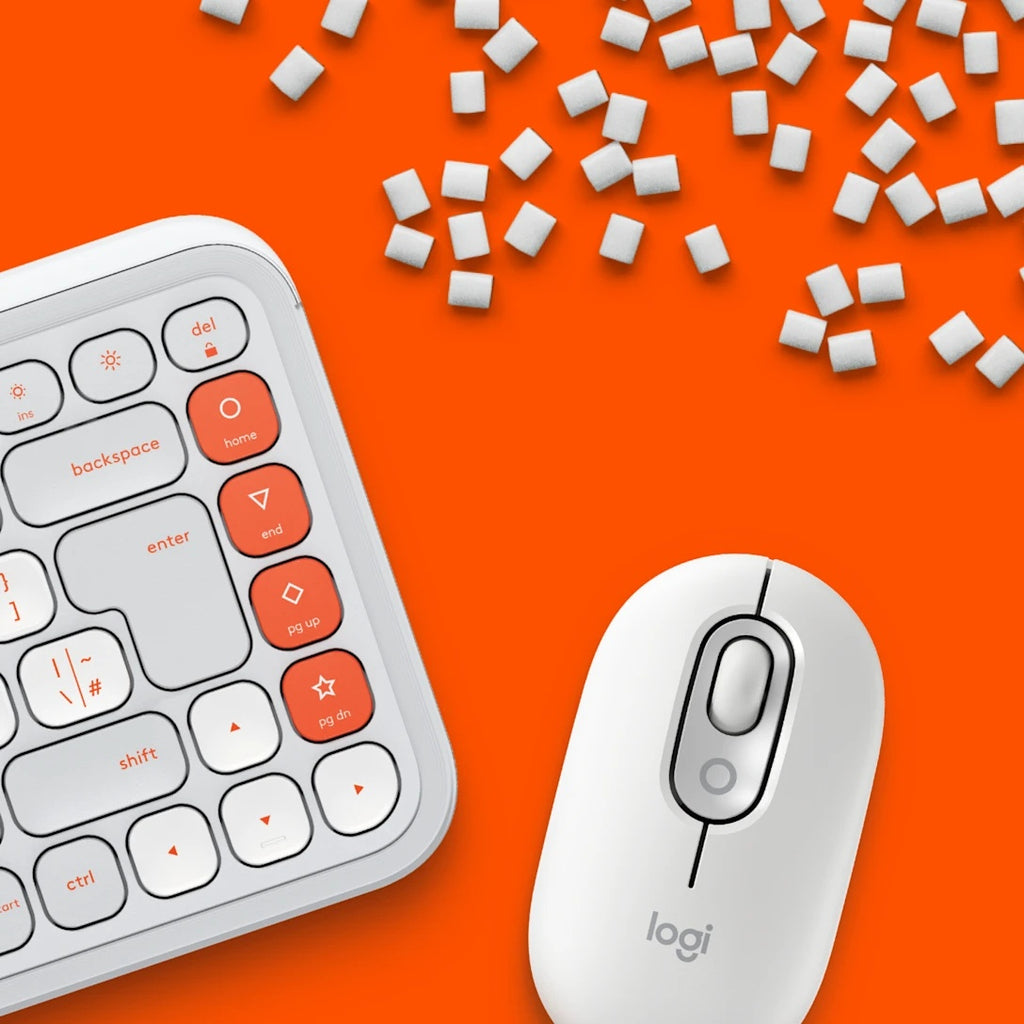 Logitech Pop Icon Combo - Keyboard and mouse set - Spanish (Latin American) - Off white