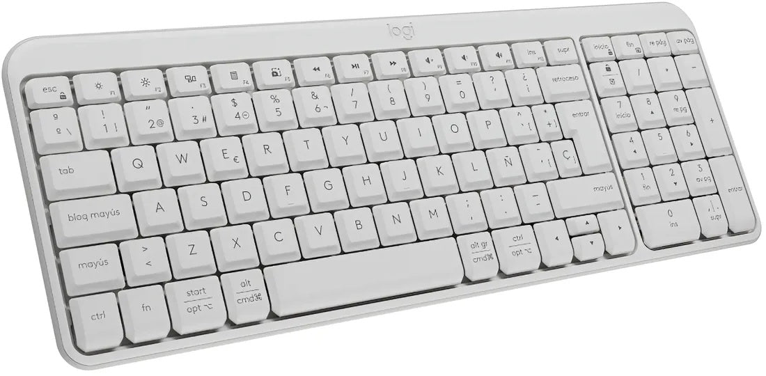Logitech-K250 Compact Bluetooth Wireless Keyboard - Spanish Off-White