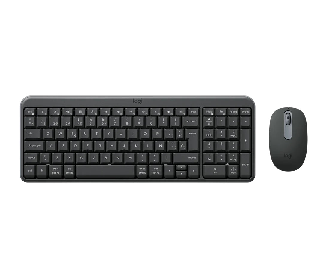 Logitech - MK250 Compact Bluetooth Wireless Combo - Spanish - Graphite