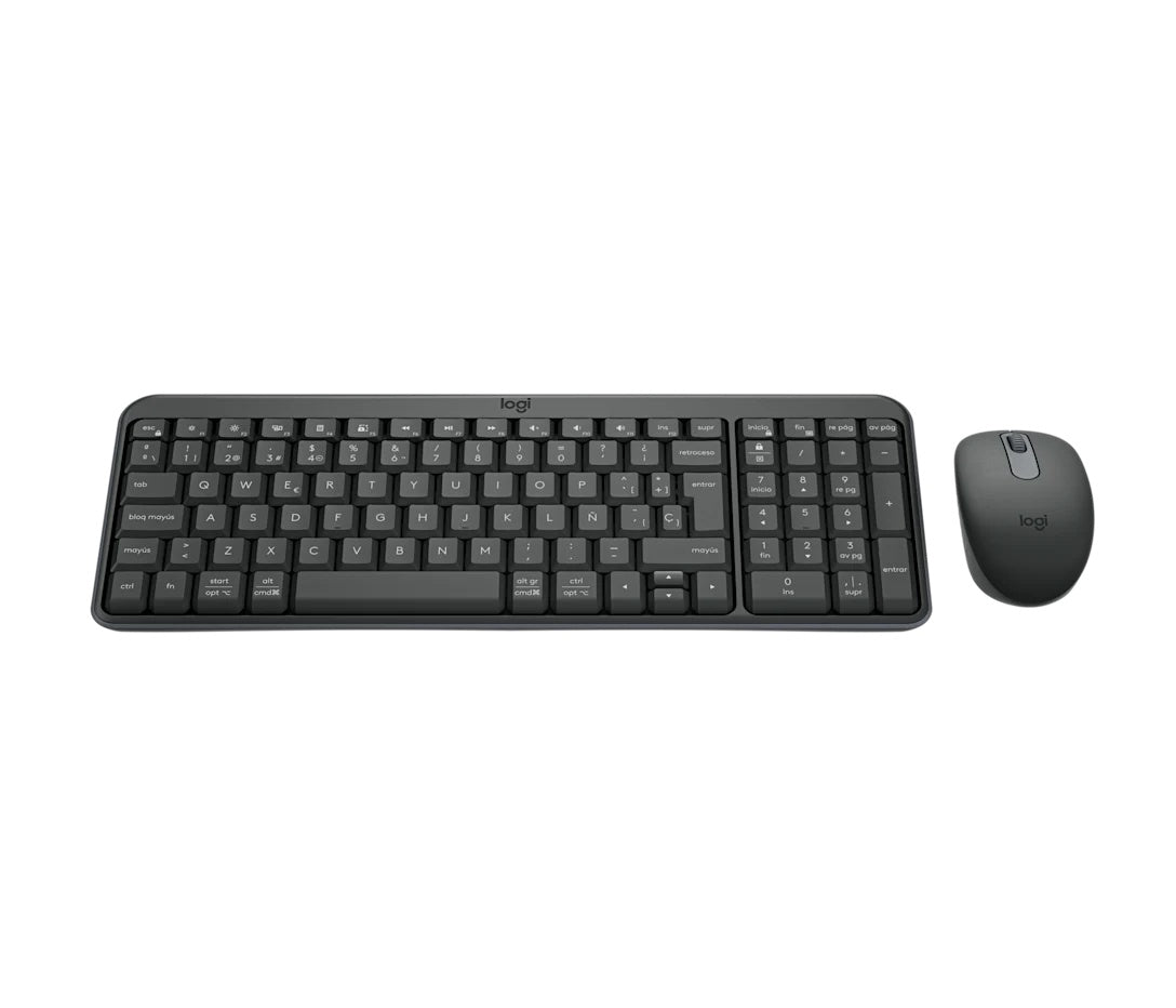 Logitech - MK250 Compact Bluetooth Wireless Combo - Spanish - Graphite