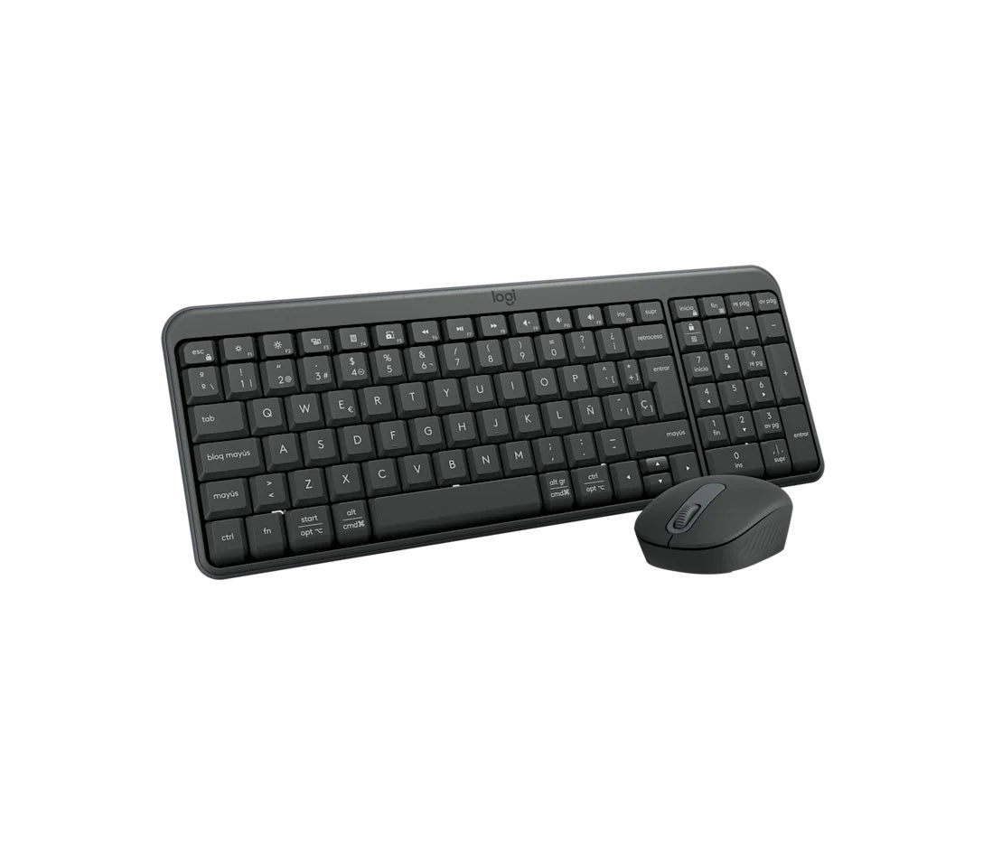 Logitech - MK250 Compact Bluetooth Wireless Combo - Spanish - Graphite