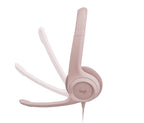 Logitech H390 Wired Headset for PC/Laptop, Rose - Auricular - en oreja - cableado - USB-A - rosa