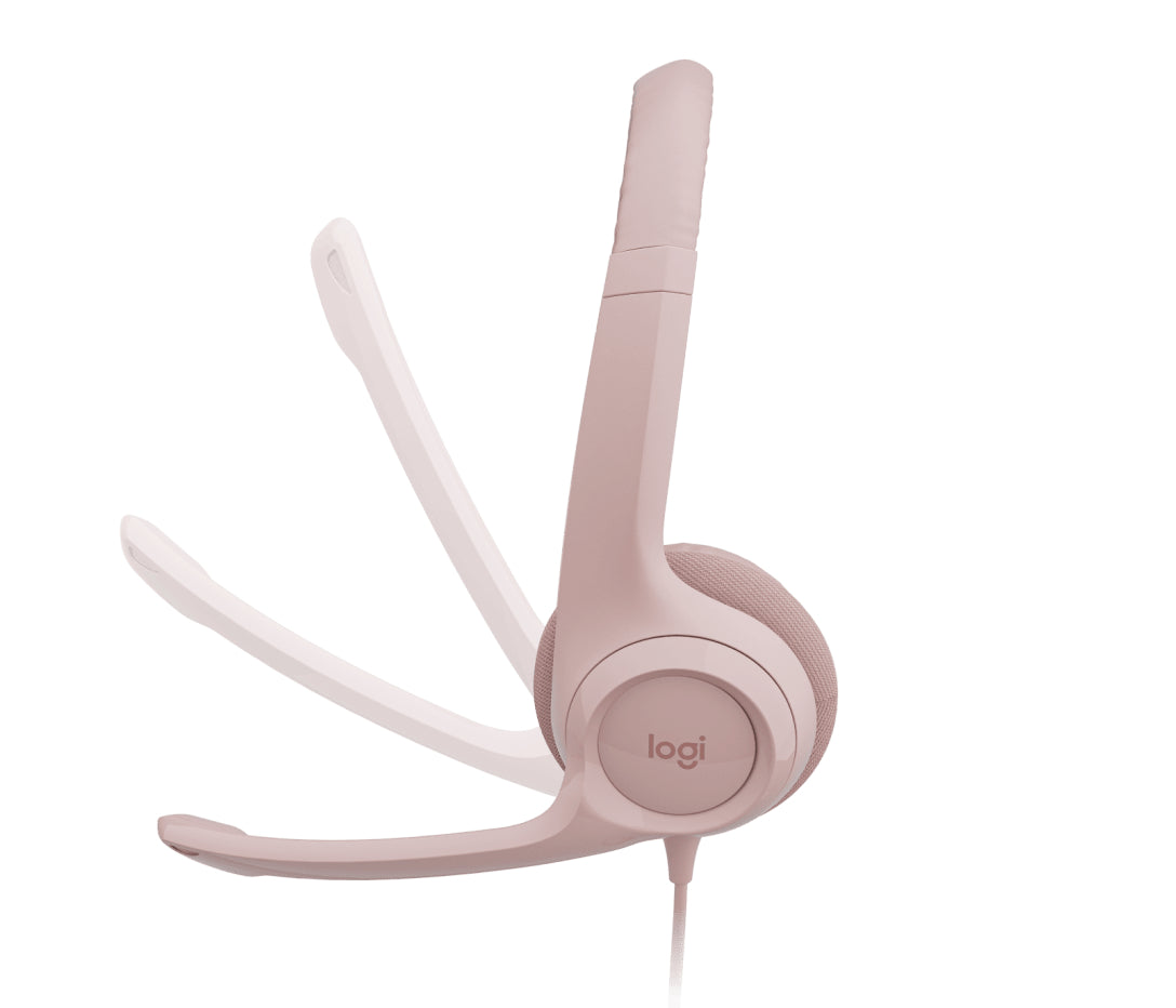 Logitech H390 Wired Headset for PC/Laptop, Rose - Auricular - en oreja - cableado - USB-A - rosa