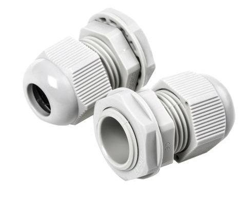 Conector de plastico PG11 blanco T-VISION, para Caja de interruptores con orificios de 20 mm, IP65