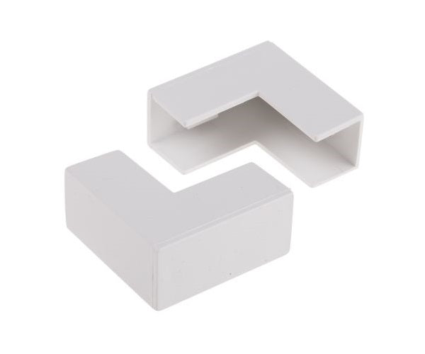 Union de Angulo Externo de PVC T-VISION, 20 x10mm Blanco