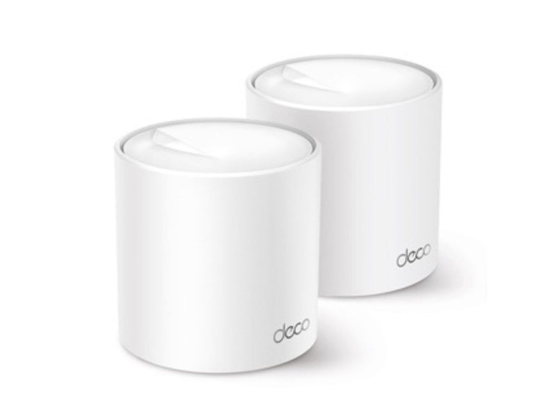 TP-Link - Router - Deco X50(2-pack) - AX3000 - 574 Mbps at 2.4 GHz + 2402 Mbps at 5 GHz - Sistema Deco X50 Wi-Fi 6 Mesh AI AX3000 - Cobertura en toda la casa. La tecnología Deco Wi-Fi 6 Mesh lleva la señal de internet a todos los rincones hasta 600 m2. -