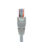 Nexxt - Cable de interconexión - RJ-45 (M) a RJ-45 (M) - 90 cm - UTP - CAT 5e - moldeado, trenzado - gris
