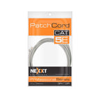 Nexxt - Cable de interconexión - RJ-45 (M) a RJ-45 (M) - 90 cm - UTP - CAT 5e - moldeado, trenzado - gris