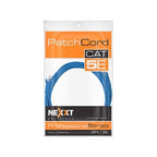 Nexxt - Cable de interconexión - RJ-45 (M) a RJ-45 (M) - 90 cm - UTP - CAT 5e - moldeado, trenzado - azul