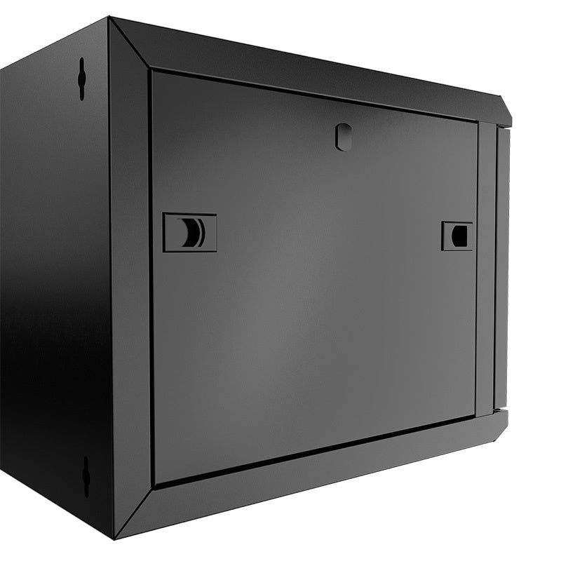 Nexxt Solutions Infrastructure - Wall mount enclosure - SPCC steel / Tempered glass - Black / RAL 9005 - 4U 600X600
