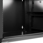 Nexxt Solutions Infrastructure - Wall mount enclosure - SPCC steel / Tempered glass - Black / RAL 9005 - 12U 600X600