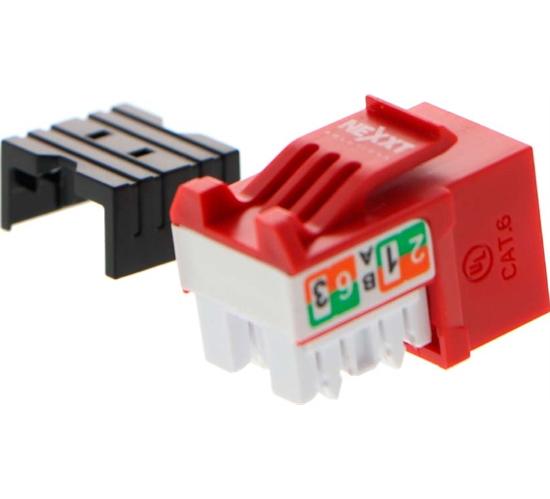 Nexxt Solutions Infrastructure - Keystone Jack - Category 6 - Cat6 Unshd KJ Red