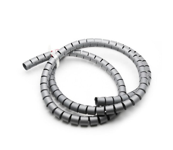 Organizador de cables en espiral de plastico de 32mm Gris, (xPie)