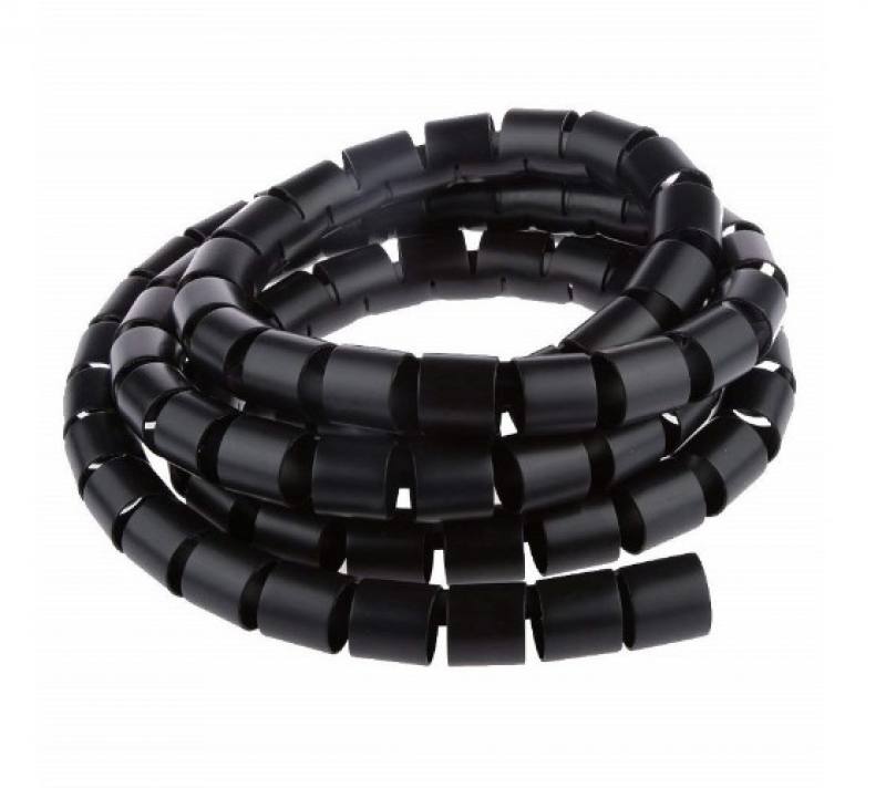 Organizador de cables en espiral de plastico de 42mm Negro (xPie)
