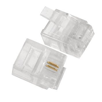 Conector ZOECAN RJ11, 6P2C para cable ethernet, 2Pin