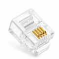 Conector AMP RJ11, 6P4C para cable ethernet, 4Pin