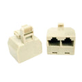 Conector RJ45 macho x2 RJ45 hembra