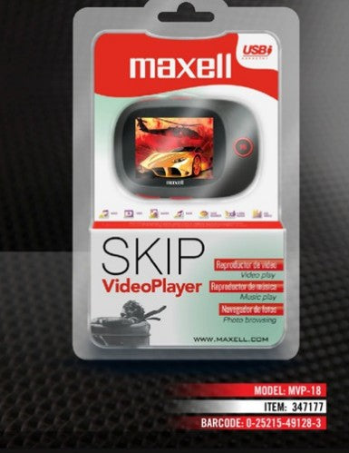Reproductor de VIDEO SKIP MAXELL 347177, 8GB,LCD 1.8´´