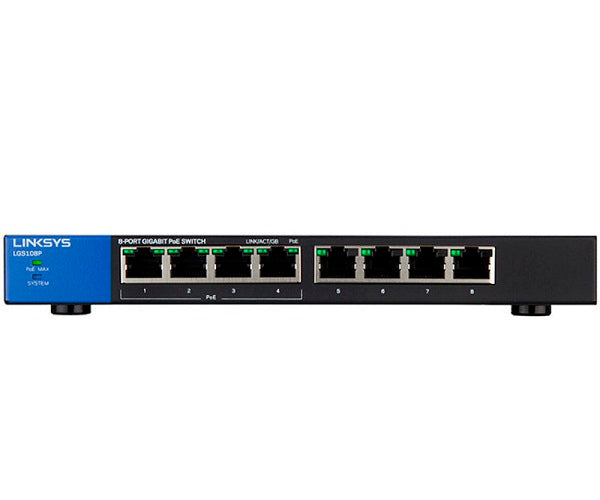 Switch LINKSYS LGS108P 8 Puertos Business Desktop GIGABIT 4 POE+ 10/100/1000