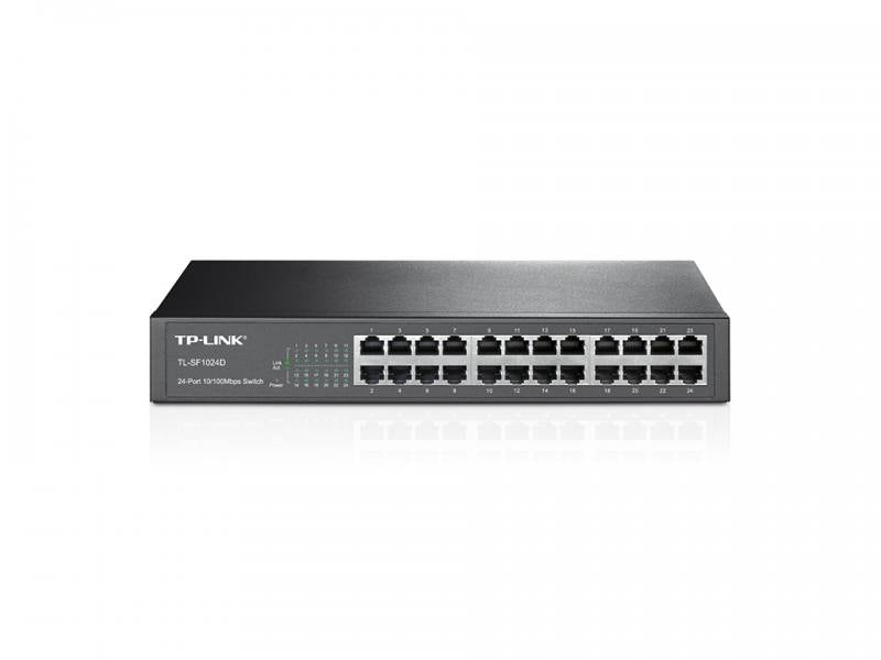Switch TP-LINK TL-SF1024D de 24 Puertos, 10/100M 1U 19 Montable en Rack
