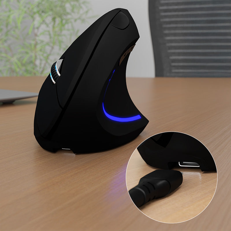 Klip Xtreme - Mouse - 2.4 GHz - Wireless - Vertical - Rechargeable
