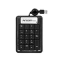 Teclado Numerico ARGOM KB75, USB Retractil,19 teclas