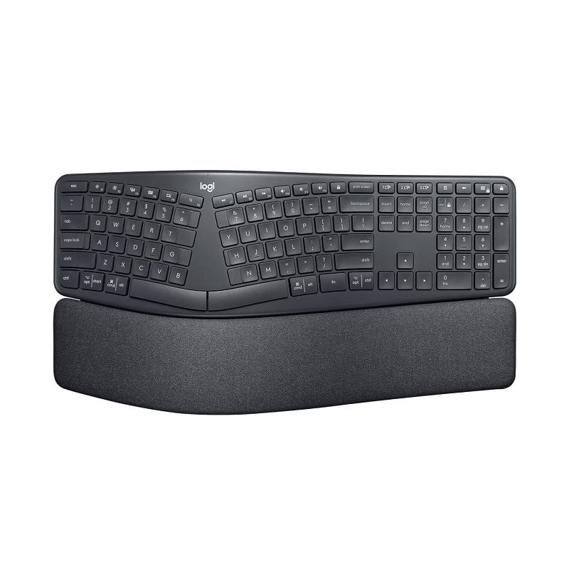Teclado LOGITECH ERGO K860, Inalambrico Bluetooth, ergonómico, Español, Negro