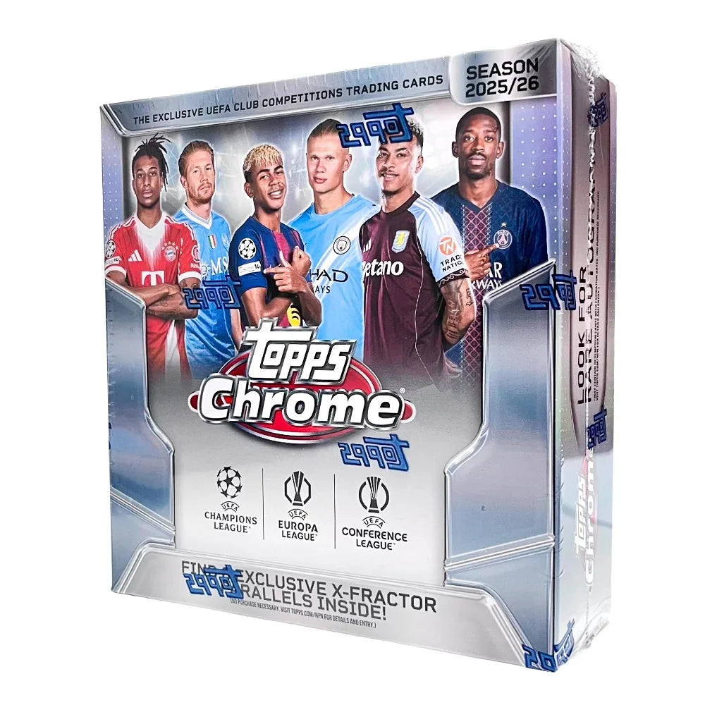 TOPPS CHROME CAJA MEGA CEE UEFA CLUB  2025X2026