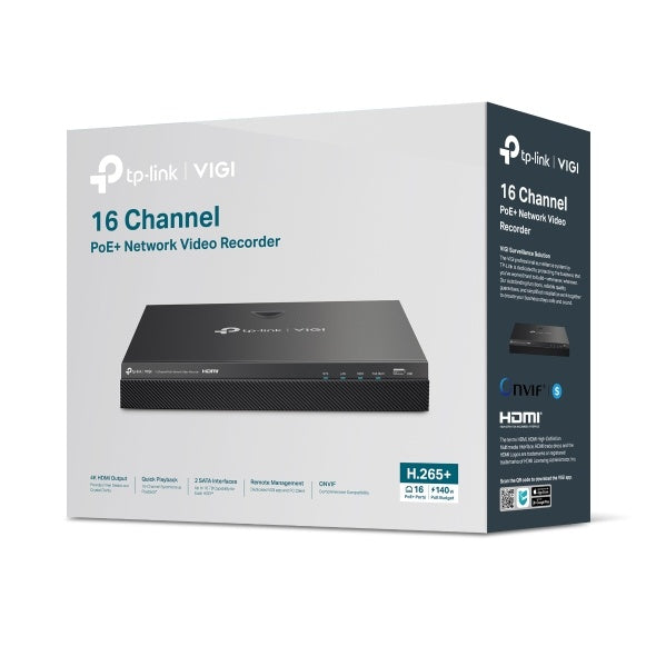 TP-Link - Standalone NVR - 16 Video Channels - VIGI NVR2016H-16MP