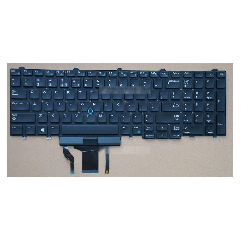 Teclado 5Y0RX para Dell Latitude E5550 E5570 5580 15 3510 7510, retroiluminado, puntero, Ingles