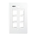 Tapa para cajilla de moldura Sencilla NEXXT, puerto RJ-45, 6 Salida, Color Blanco