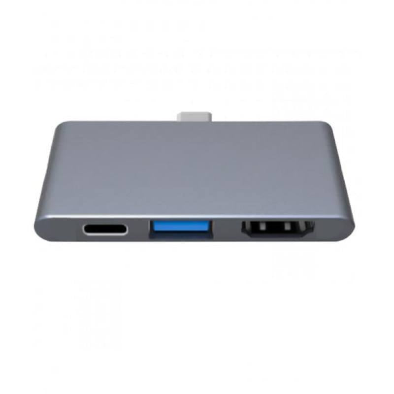 Adaptador Multiple USB 3.1 tipo C (macho) a USB3.0, HDMI, USB TIPO C (hembra), soportado en Windows & MacOS High Sierra