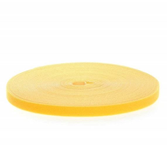 ROLLO DE VELCRO DE 25M (1cm ANCHO x 1cm ALTO) Amarillo