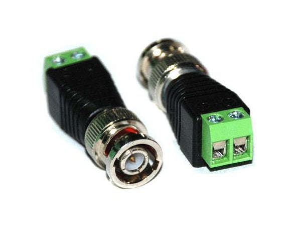 CONECTOR COAXIAL BNC BALUN PARA VIDEOVIGILANCIA