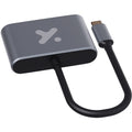 Xtech - Video adapter - USB Type C - HDMI (f) Type C(f) USB 3.0(f) - Aluminum - 3 in one XTC-566
