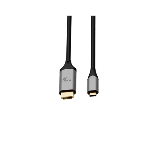 Xtech - USB cable - USB Type C - HDMI - 1.8 m - Black & silver - C male to HDMI male XTC-546